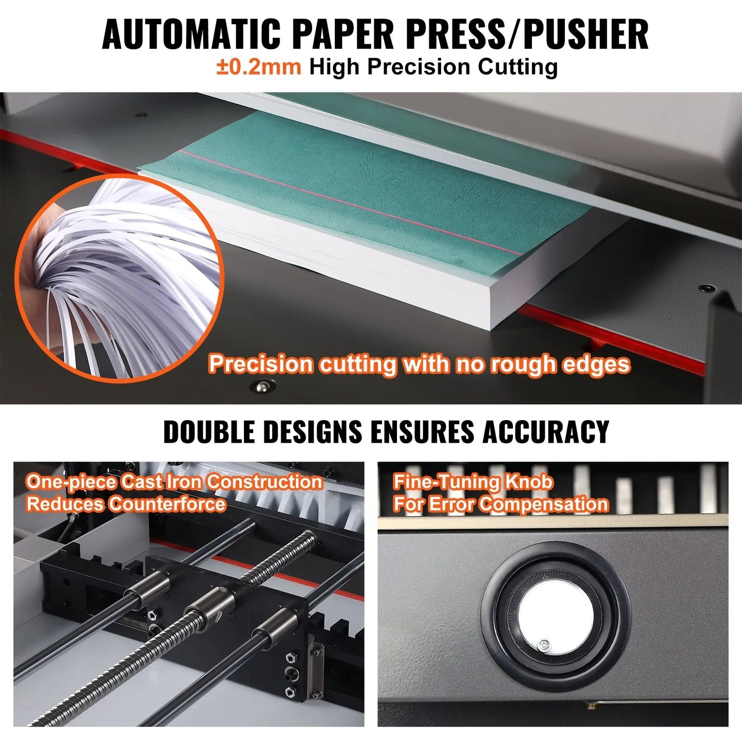 Electric Hydraulic Paper Cutter 660.4 mm Cutting Width 80 mm Thickness 177.8 mm Screen