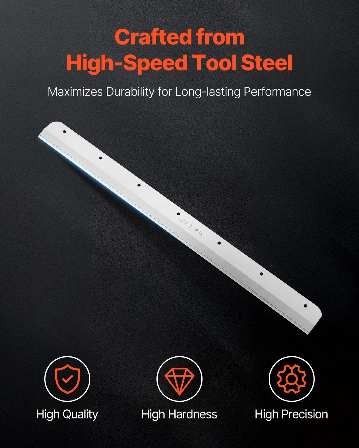 Paper Cutter Blade, Heavy Duty Steel Blade Replacement Suitable for Professional Cutter G450VS+, Paper Trimmer Machine Spare Blade,503 x 43 x 6 mm