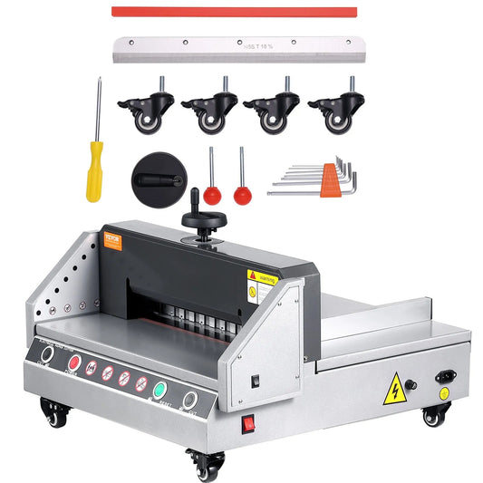 Electric Paper Cutter, 13" /330.2mm Cutting Width, 1.57"/40mm Cutting Thickness, Desktop Paper Cutting Machine with Button Control, Electric Paper Trimmer for Office, School, Printing Plant