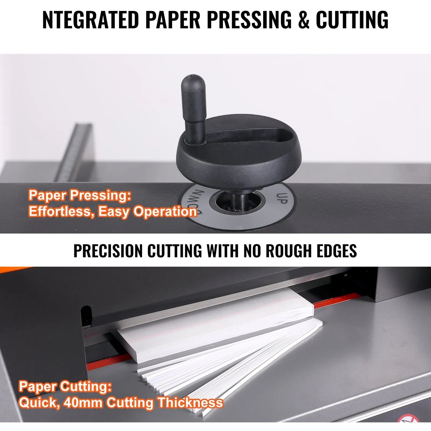 Electric Paper Cutter, 13" /330.2mm Cutting Width, 1.57"/40mm Cutting Thickness, Desktop Paper Cutting Machine with Button Control, Electric Paper Trimmer for Office, School, Printing Plant