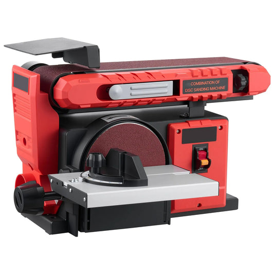 152.4mm Disc Sander & 101.6mm x 914.4mm Belt Sander, 400W Professional Belt Disc Sanders Combo with 0 - 45° Adjustable Worktable, Dust Collection Port for Woodworking & DIY Crafting