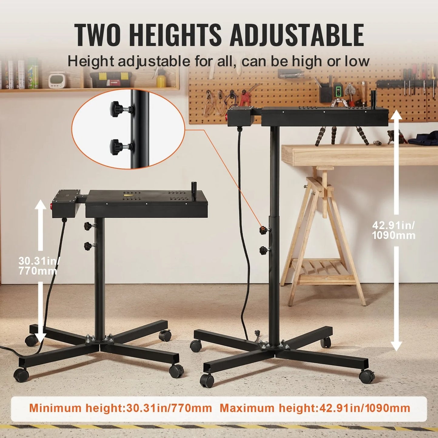 Flash Dryer, 18 x 18 inch Flash Dryer for Screen Printing, High Power Silk Screen Printing Dryer with Height Adjustable Stand, 360° Rotation, X-Shaped Base, Steel T-Shirt Curing Machine