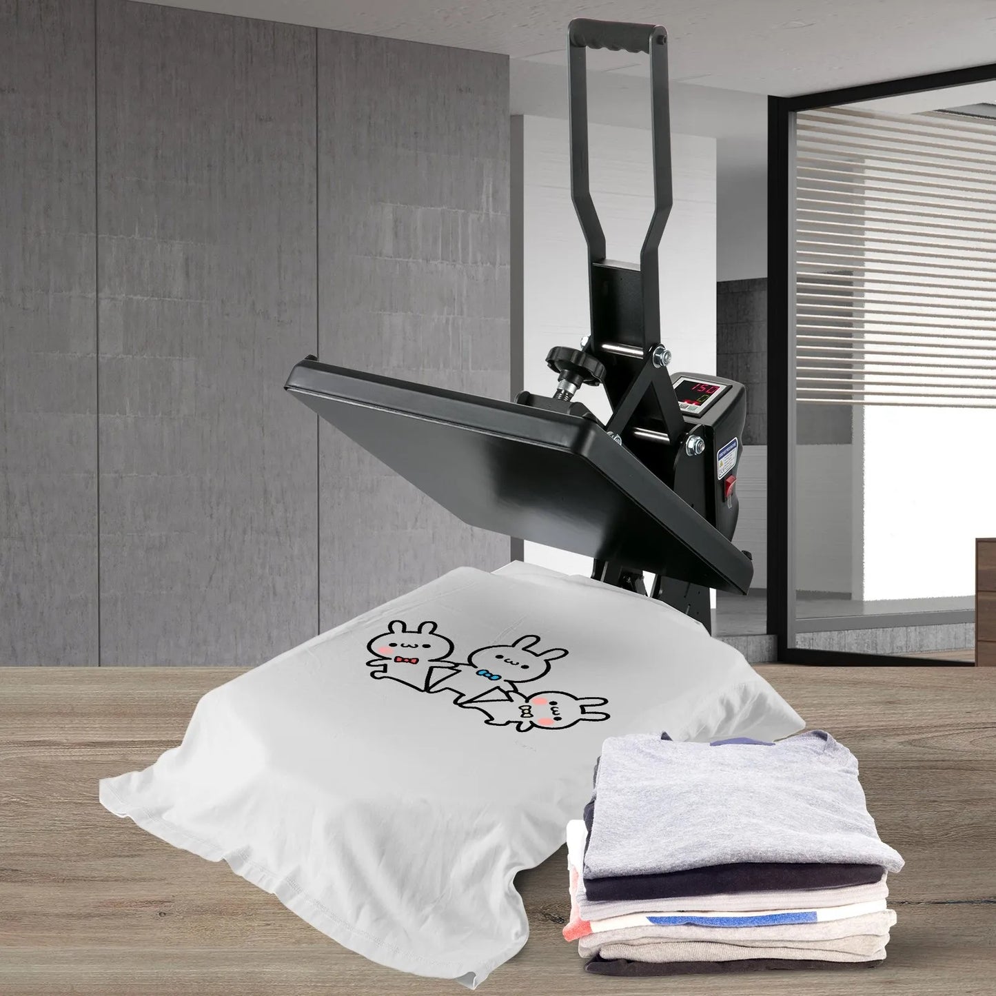 Heat Press Machine 15 x 15 in/38.1 x 38.1 cm Sublimation Printer Transfer for DIY T-shirt