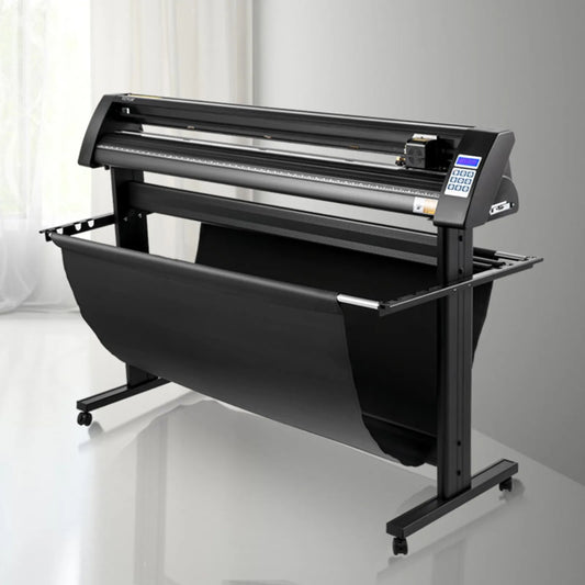 Vinyl Cutter, 1350mm Vinyl Plotter, LED Screen Plotter Cutter, Semi-Automatical Built-in Optical Eye, Compatible with SignCut Software for Mac and Windows System with Stand