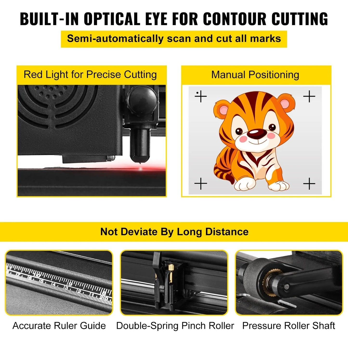 53-Inch Semi-Automatic Contour Vinyl Cutter Plotter Manual Positioning