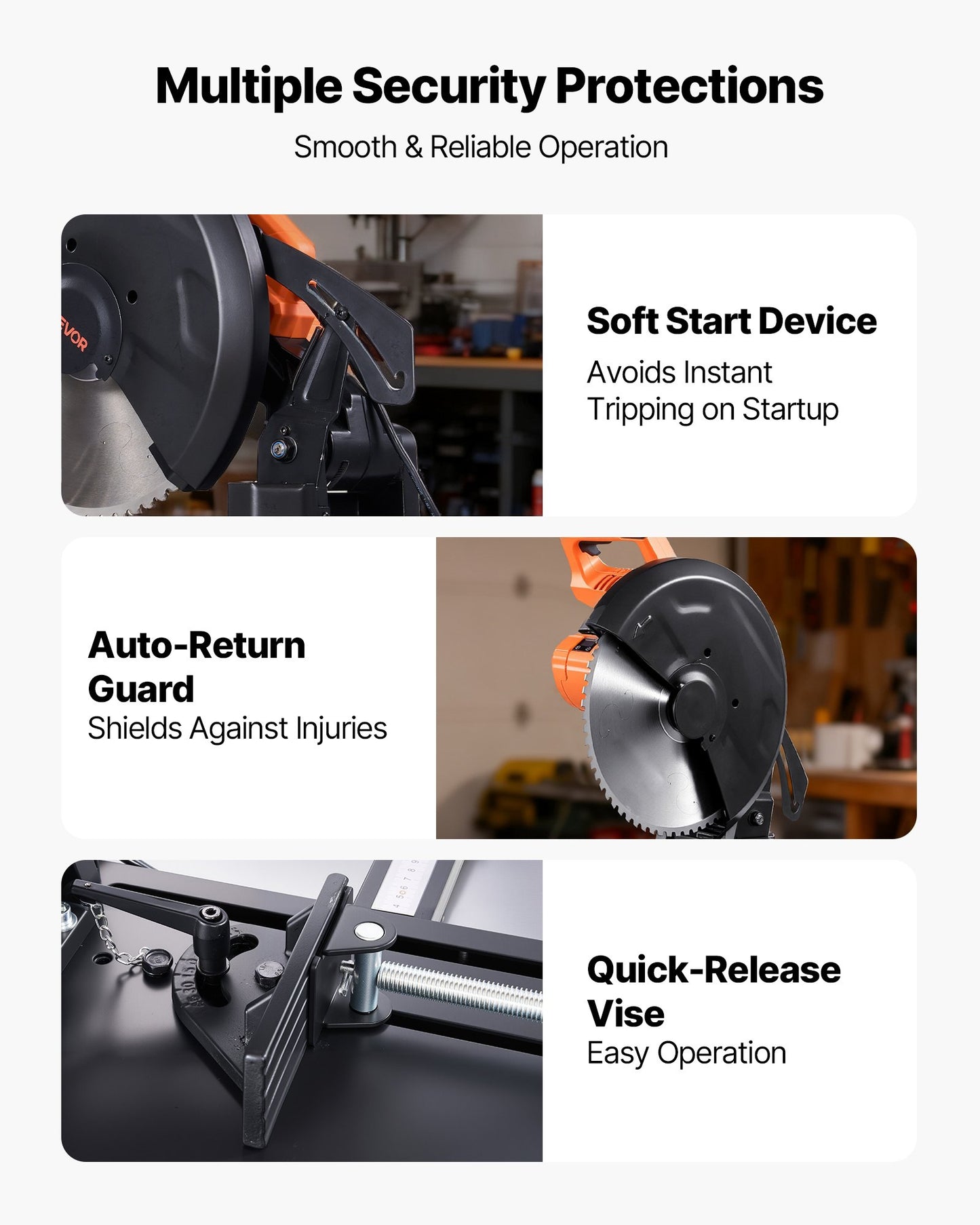 Chop Saw, 355 mm Stainless Steel Cold Cut Blade, 3500 W Powerful Brushless Motor, 750-1200 r/min Adjustable Speed, Metal Cutting Chop Saw for Metal Square and Flat Tubes, I-Shaped Steels