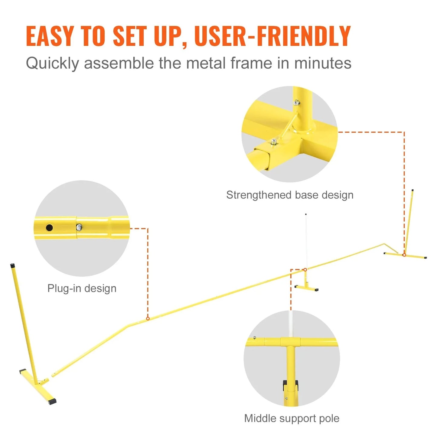 Portable Pickleball Net System, 6.7 m Regulation Size Net, Weather Resistant Steady Metal Frame & Strong PE Net, Outdoor Game Sports Net with Carrying Bag, Easy Setup, Play in Backyard Driveway