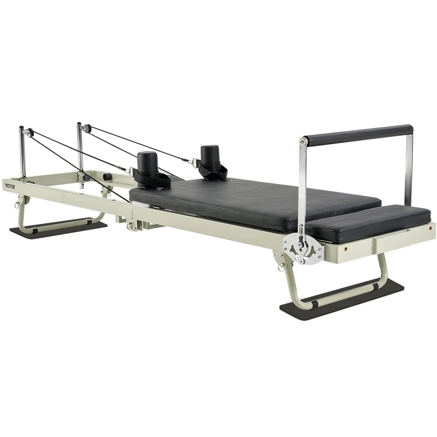 Foldable Pilates Reformer, Pilates Workout Machine for Home Gym Studio Use, Pilates Bed with Dual Resistance- Spring & Cord, Reformer Set for Advanced Users and Beginners, Up to 400 LBS