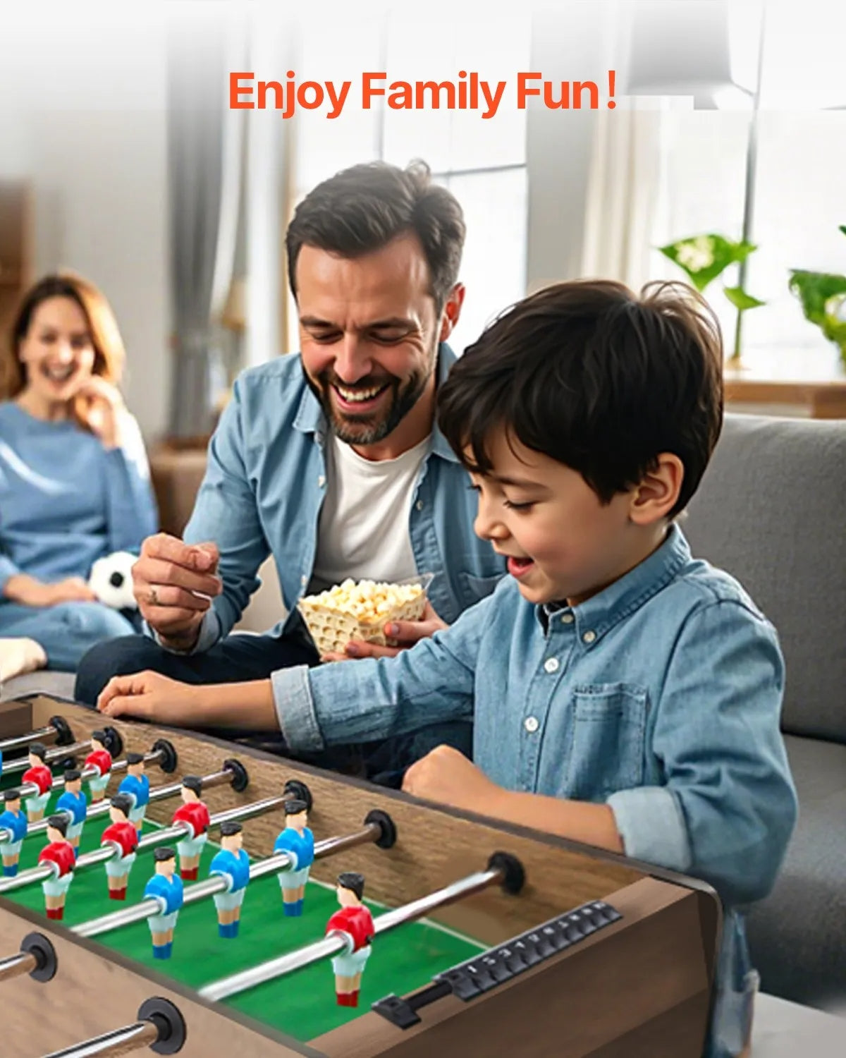 4-in-1 Combo Game Table Set, 32" Air Hockey Table, Multi Combination Table with Pool Billiard, Hockey, Foosball, Ping Pong, Pushers & Pucks, Sports Arcade Table for Kids Family Game Room Office