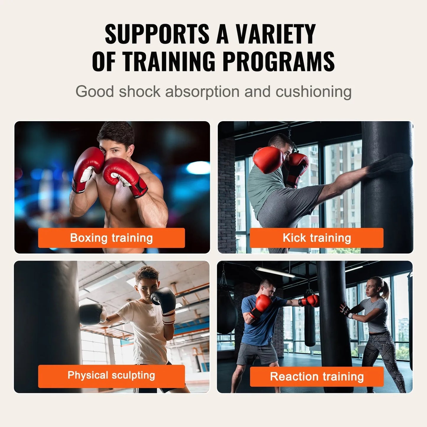 Punching Bag for Adults, 121.9 cm PVC Heavy Boxing Bag Set, Punching Bag with Chains and Gloves, Hanging Boxing Bag for MMA Karate Judo, Muay Thai Kickboxing Boxing, Home Gym Training, (Unfilled)