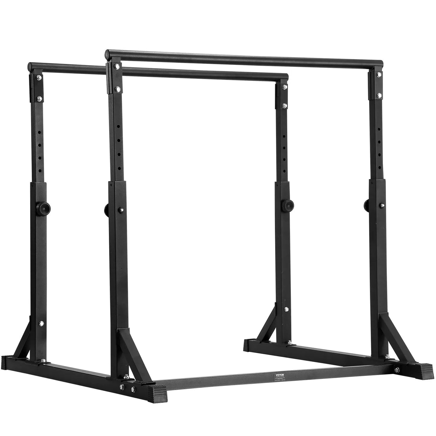 Dip Bar, 363 kg Capacity, Heave Duty Dip Stand Station with Adjustable Height, Fitness Workout Dip Bar Station Stabilizer Parallette Push Up Stand, Parallel Bars for Strength Training Home Gym
