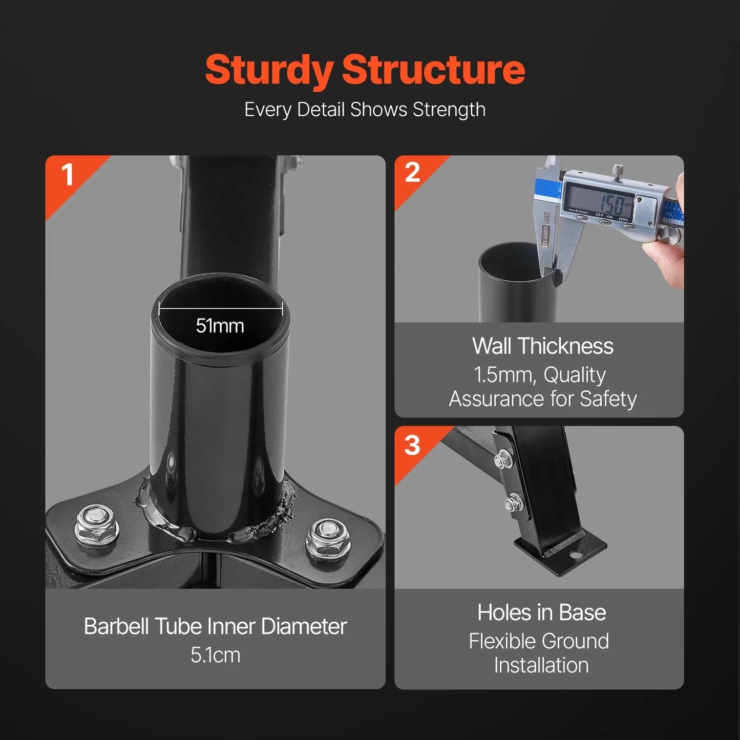 Weight Plate Rack, Weight Plate Tree for 2-Inch Weight Plates, Standard Weight Plate Tree, 300 lbs Load Capacity Weight Storage Holder, Home Gym Barbell Rack Storage Stand, Black