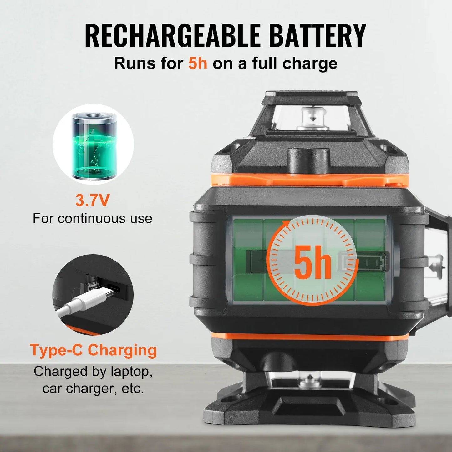 Laser Level 3048 cm Green Cross Line Self Leveling High Accuracy Measuring