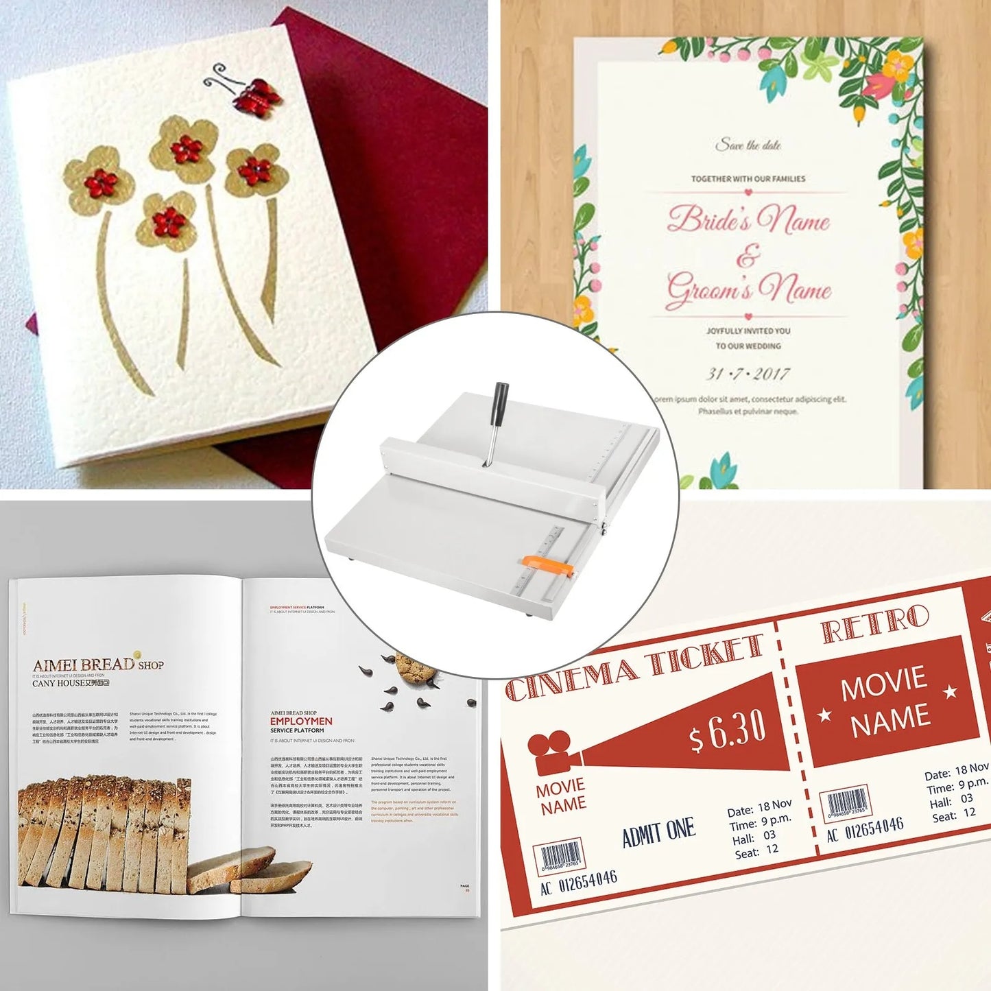 48cm Manual Creasing Machine 19inch Paper Card Creasing Machine Paper Creaser Scoring Machine with Magnetic Backstop A3