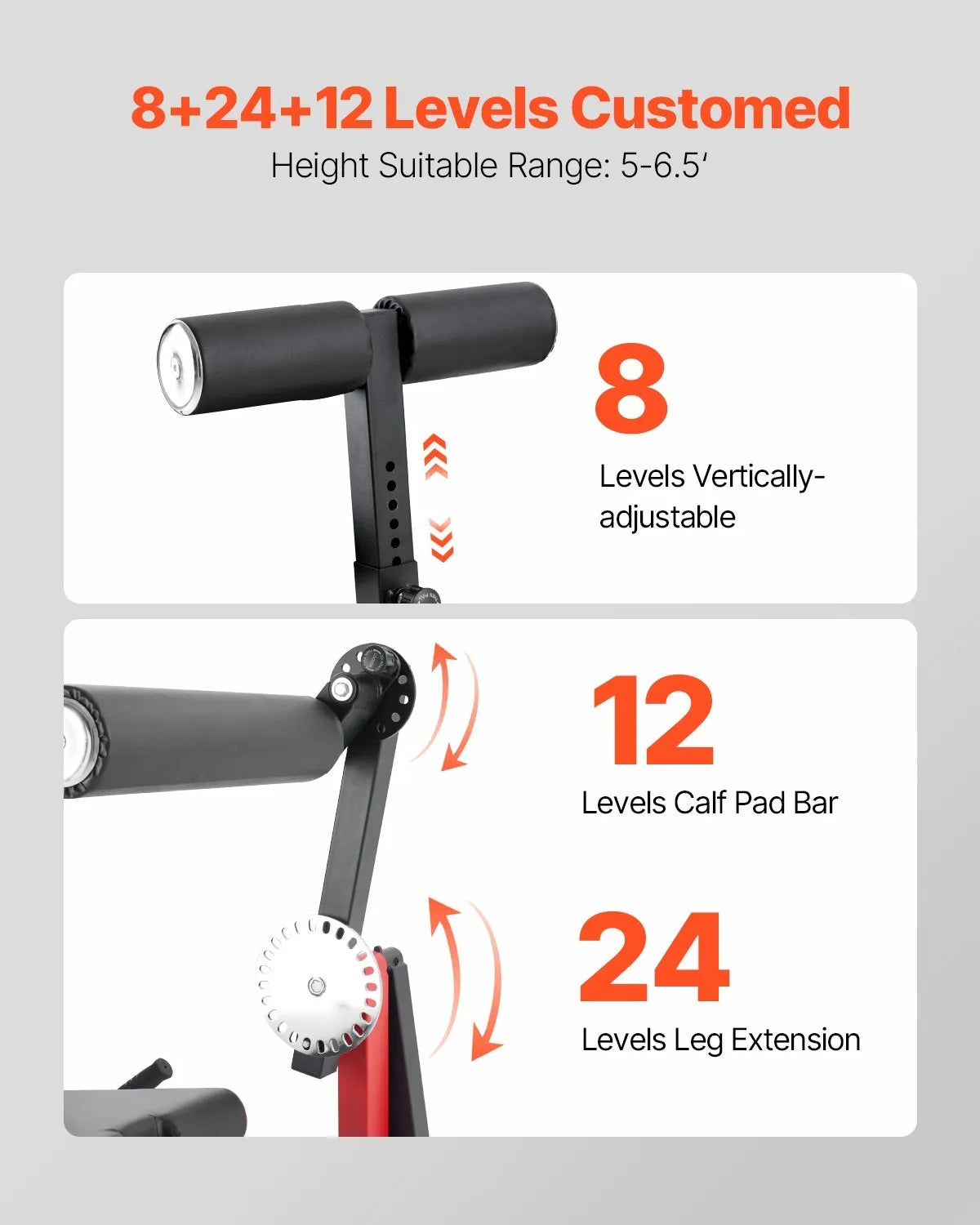 Leg Extension and Curl Machine, Seated Leg Rotary Extension for Thigh, Adjustable Lower Body Specialty Exercises Equipment, Heavy Duty Workout Bench for Home Gym, 550 LBS Capacity