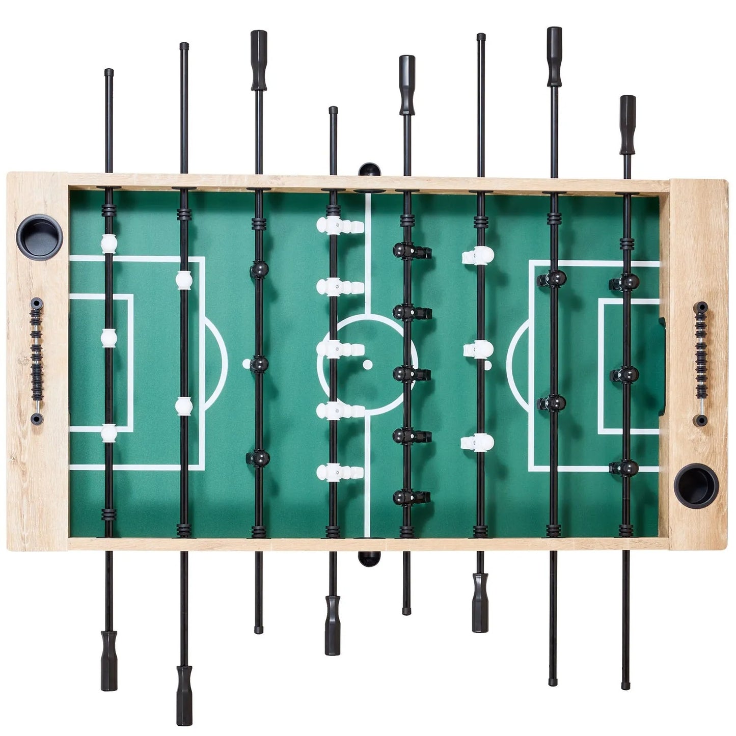 Foosball Table, 140 cm Standard Size Table, Indoor Full Size Foosball Tables for Home, Family, and Game Room, Durable Soccer Set, Includes 4 Balls, Score Keeper, and 2 Cup Holders